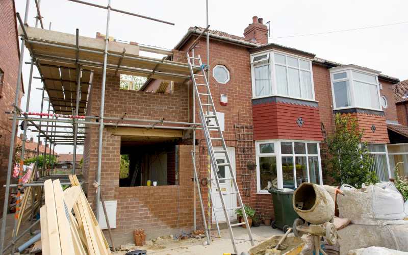 building the structure for home extension Yorkshire