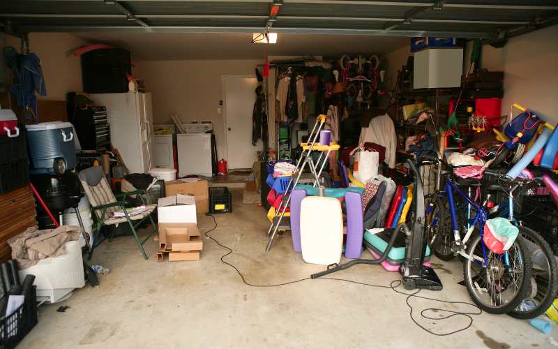 clearing out garage before converting garage into living space Yorkshire